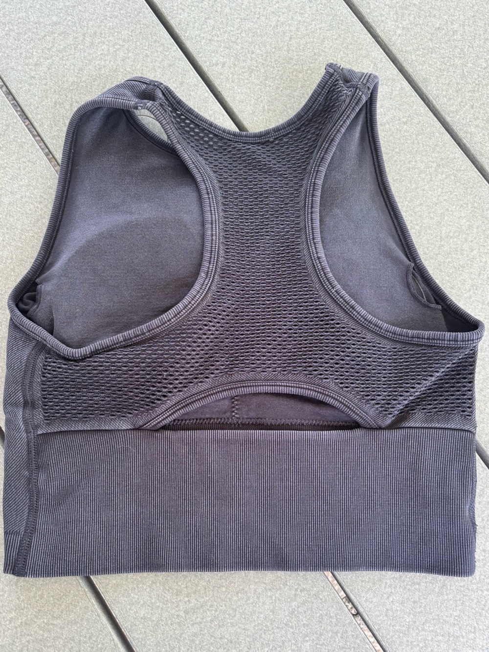 JoyLab Black Cropped Ribbed Sports Bra - Picture 2 of 2